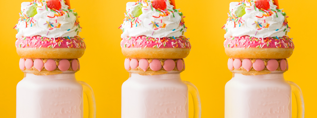 nourriture et acné donut et milkshake